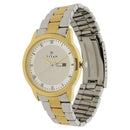 Titan Quartz Analog with Day and Date Champagne Dial Stainless Steel Strap Watch for Men