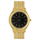 Titan Quartz Analog Black Dial Stainless Steel Strap Watch for Men
