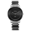 Titan Edge Fusion Quartz Analog Black Dial Two Toned Steel & Ceramic Strap Watch for Men