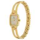 Titan Quartz Analog Champagne Dial Stainless Steel Strap Watch for Women