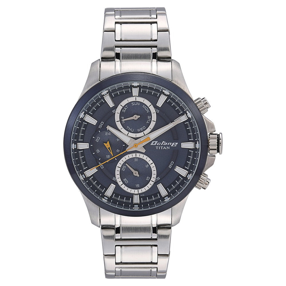 Titan Octane Blue Dial Multi Stainless Steel Strap watch for Men