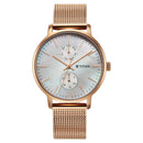 Titan Workwear Slimline Mother Of Pearl Dial Analog with Day and Date Stainless Steel Strap watch for Women