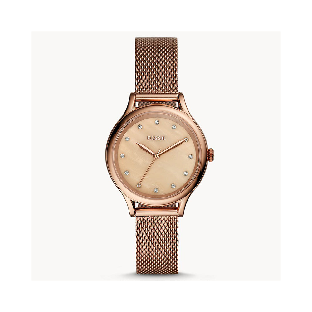 Fossil Mother Of Pearl Analog Women s Watch Gold Plated Metal Bracelet fossil-mother-of-pearl-analog-women-s-watch-gold-plated-metal-bracelet