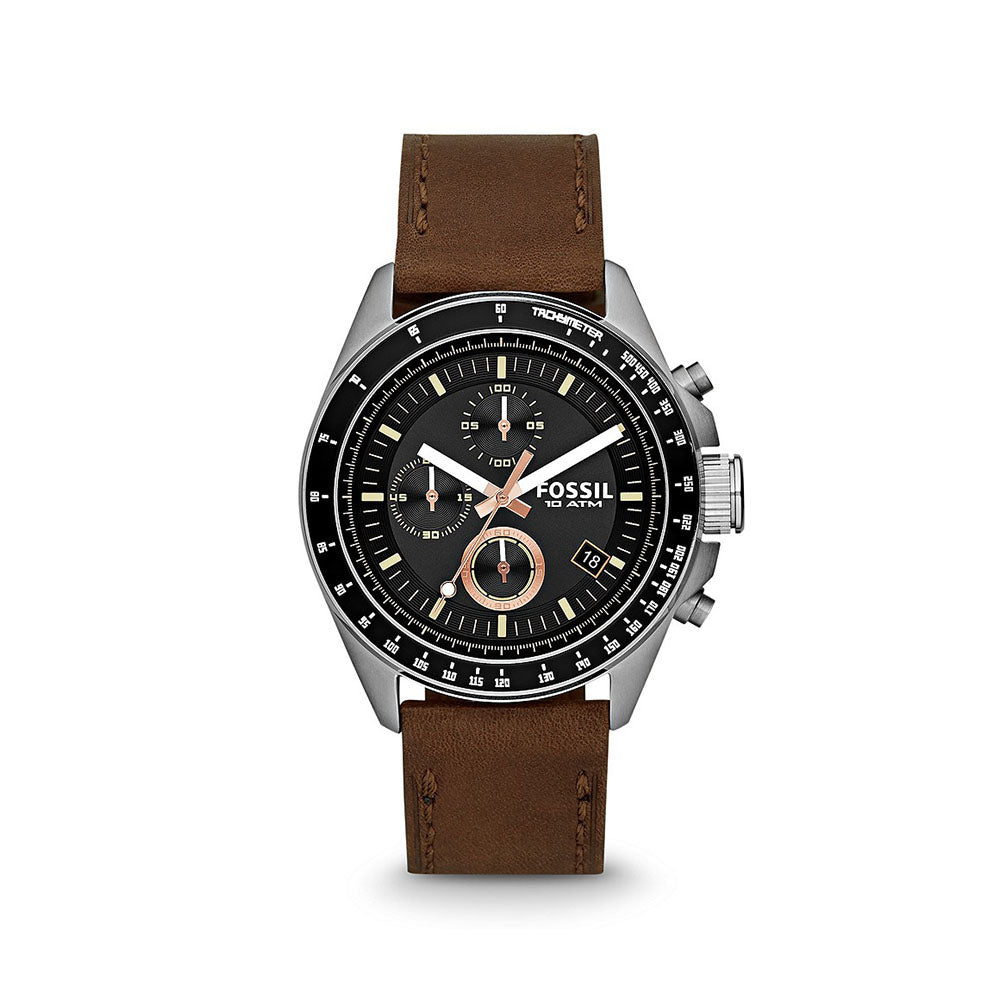 Fossil Decker Chronograph Brown Leather Men s Watch CH2885