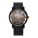 Titan Mechanical Slimline Watch for Men With Black Colour Stainless Steel Strap