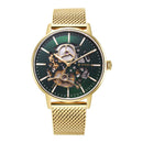 Titan Mechanical Slimline Watch for Men With Golden Colour Stainless Steel Strap