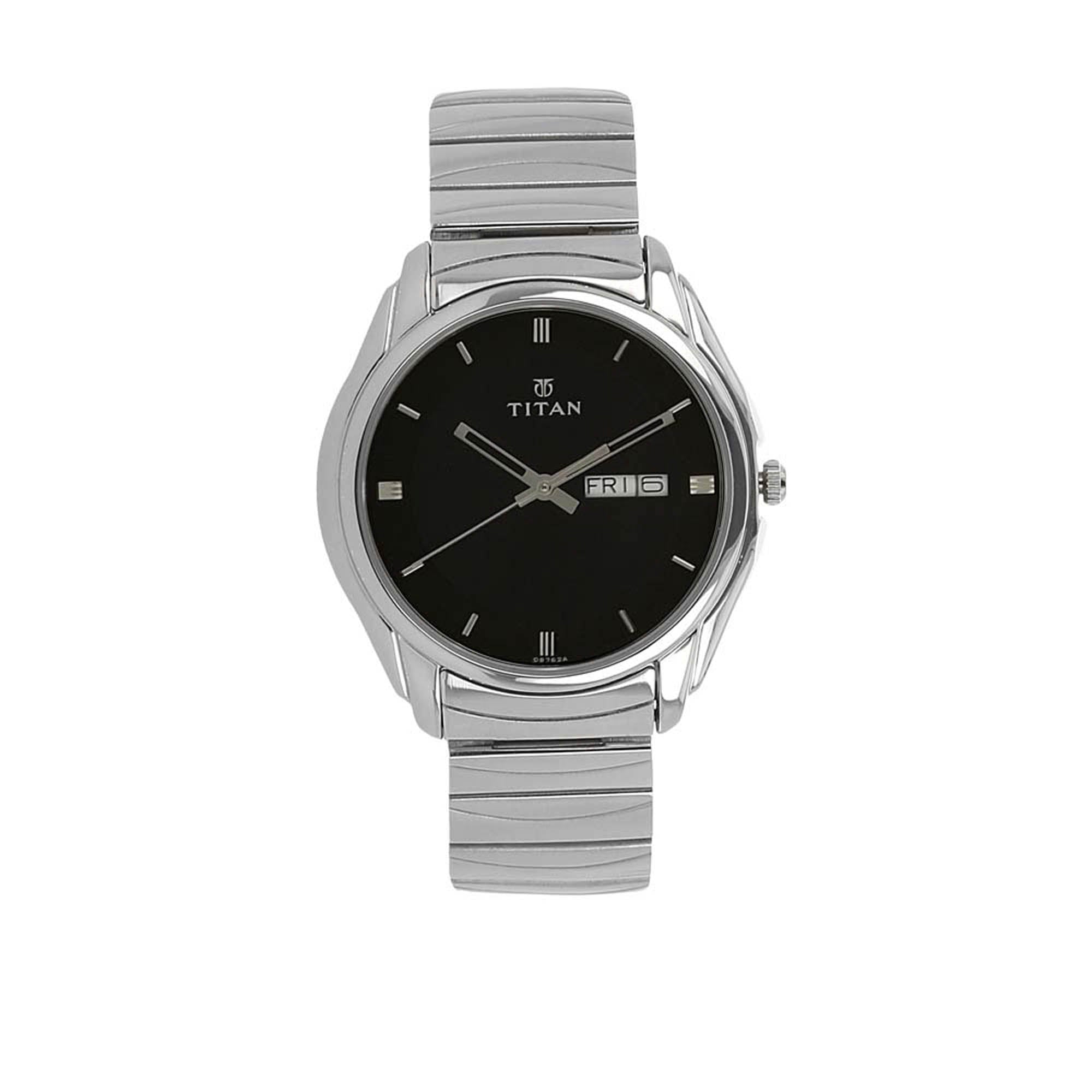 Titan stainless steel online watch price