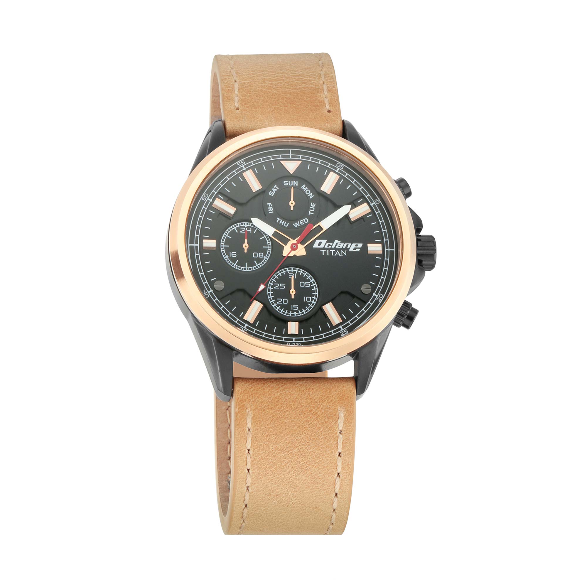 Titan octane outlet leather watches