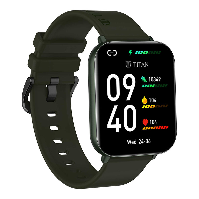 Titan Smart 2 - Touch Screen with Green Strap, Amoled Display, SpO2 and Always on Display 90155AP03