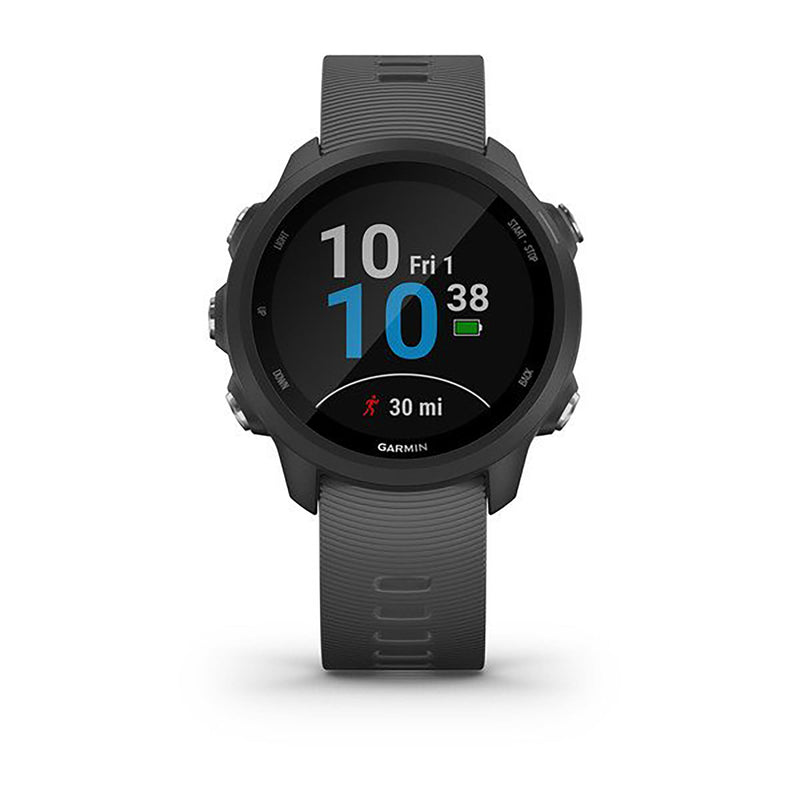 Garmin Forerunner 245 Silicone Gray Strap Full Color Display Dial Watch - 010-02120-10