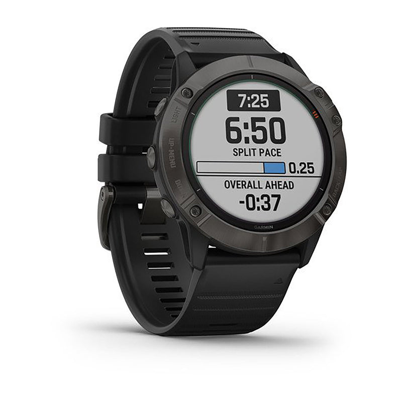 Garmin Fenix 6X Pro And Sapphire Editions Silicone Black Strap Full Color Display Dial Watch - 010-02157-21