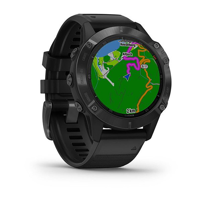 Garmin Fenix 6 Silicone Black Strap Full Color Display Dial Watch - 010-02158-02