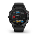 Garmin Fenix 6 Silicone Black Strap Full Color Display Dial Watch - 010-02158-02