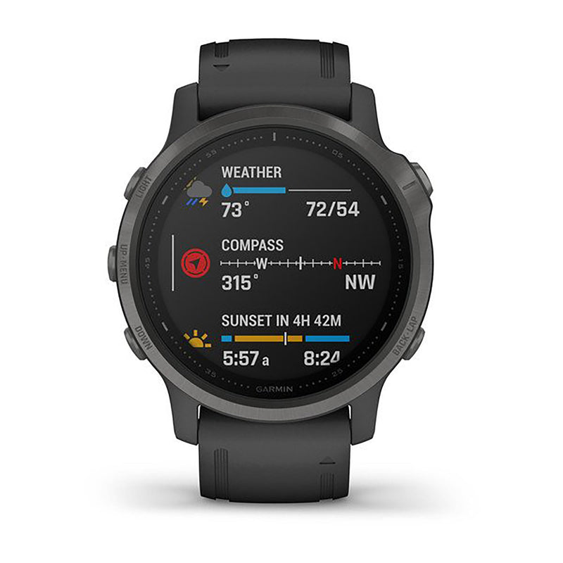 Garmin Fenix 6S Silicone Black Strap Full Color Display Dial Watch - 010-02159-25