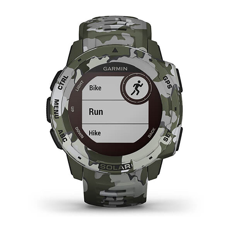 Garmin Instinct Solar Camo Edition Silicone Linchen Camo Strap Full Color Display Dial Watch - 010-02293-06