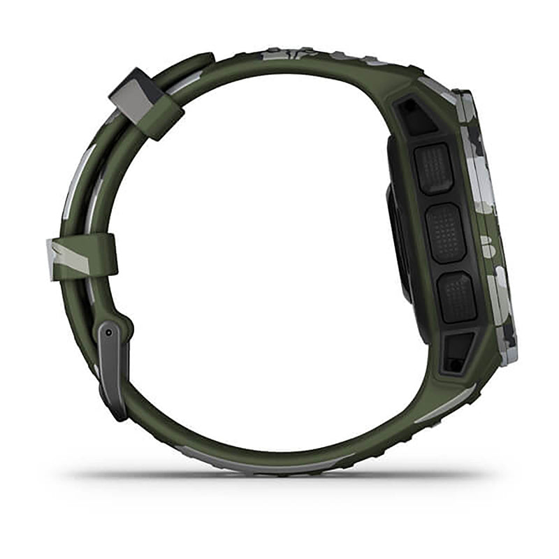 Garmin Instinct Solar Camo Edition Silicone Linchen Camo Strap Full Color Display Dial Watch - 010-02293-06