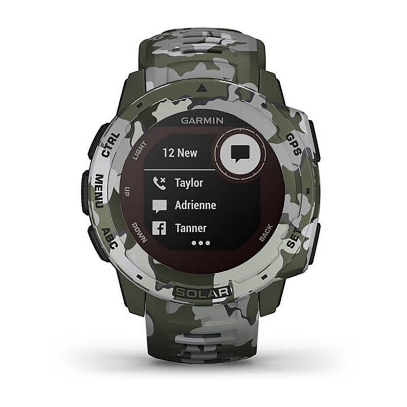 Garmin Instinct Solar Camo Edition Silicone Linchen Camo Strap Full Color Display Dial Watch - 010-02293-06