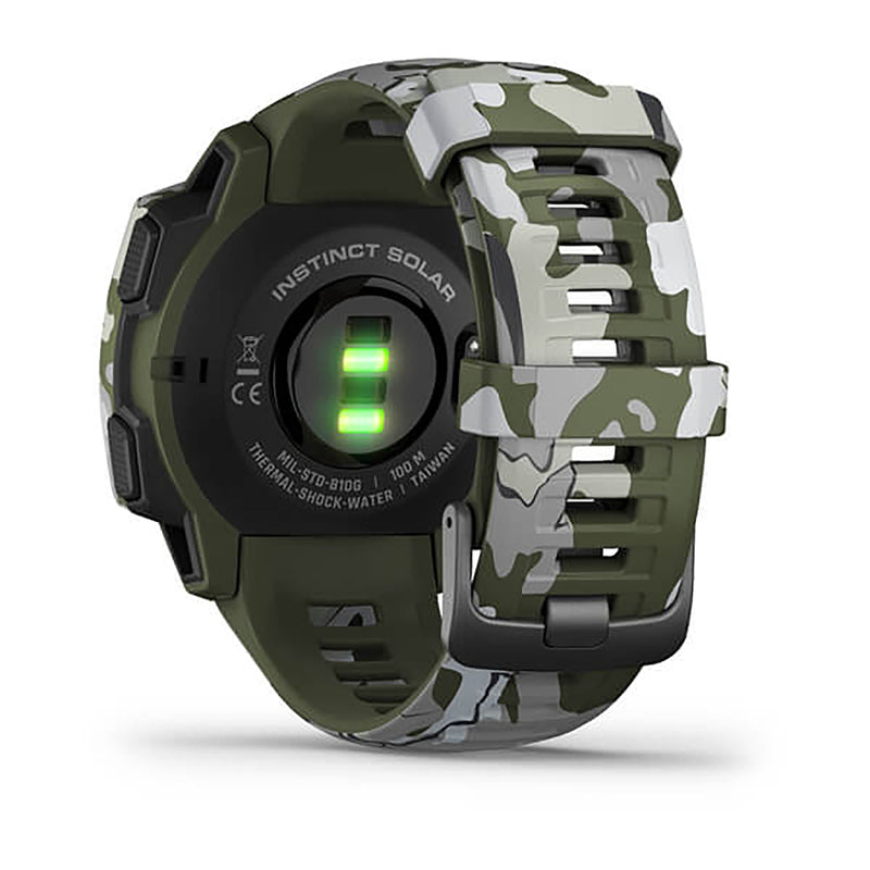 Garmin Instinct Solar Camo Edition Silicone Linchen Camo Strap Full Color Display Dial Watch - 010-02293-06