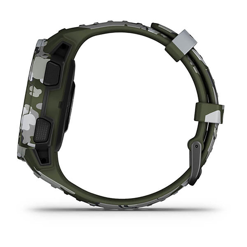 Garmin Instinct Solar Camo Edition Silicone Linchen Camo Strap Full Color Display Dial Watch - 010-02293-06