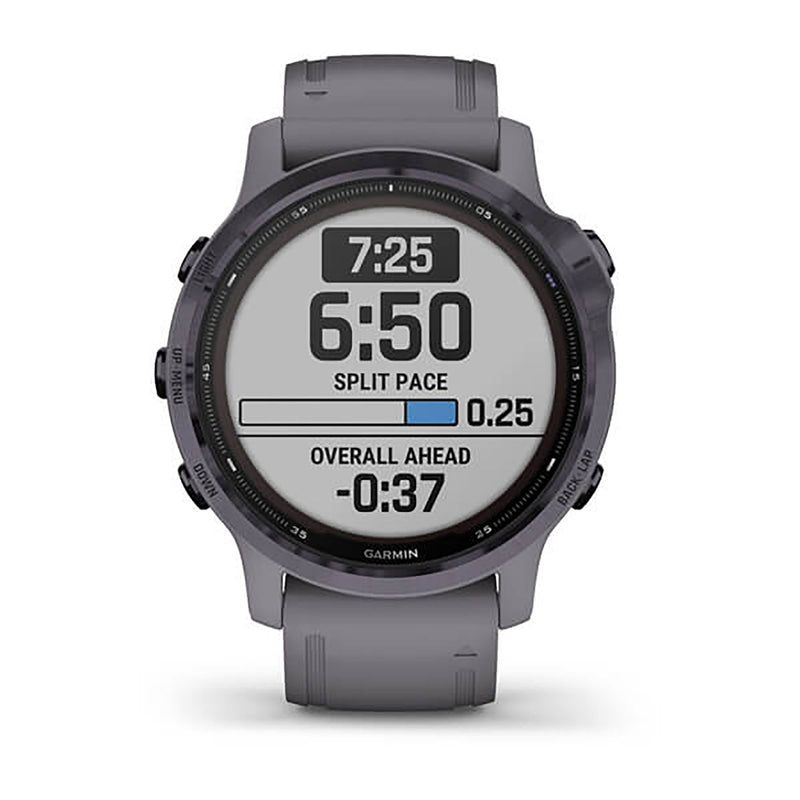 Garmin Fenix 6S Silicone Grey Strap Full Color Display Dial Watch - 010-02409-15