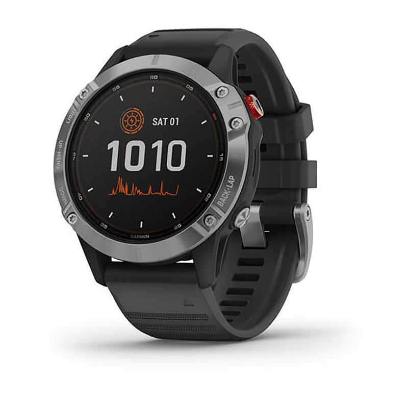 Garmin Fenix 6 Silicone Black Strap Full Color Display Dial Watch - 010-02410-00