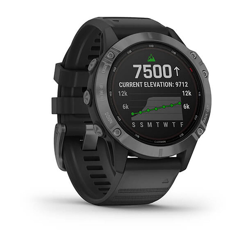 Garmin Fenix 6 Silicone Black Strap Full Color Display Dial Watch - 010-02410-15