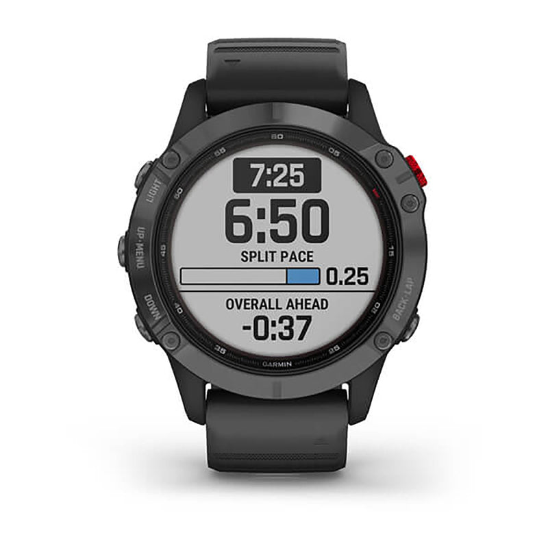 Garmin Fenix 6 Silicone Black Strap Full Color Display Dial Watch - 010-02410-15