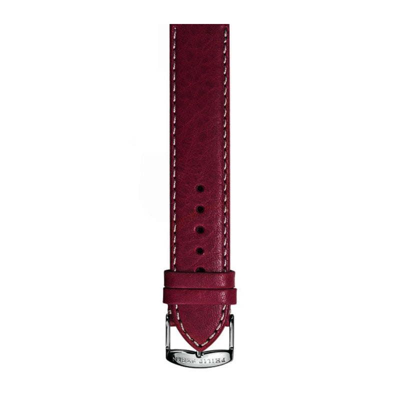 PHILIP STEIN Signature Burgundy Calf Stitched Strap Size 1