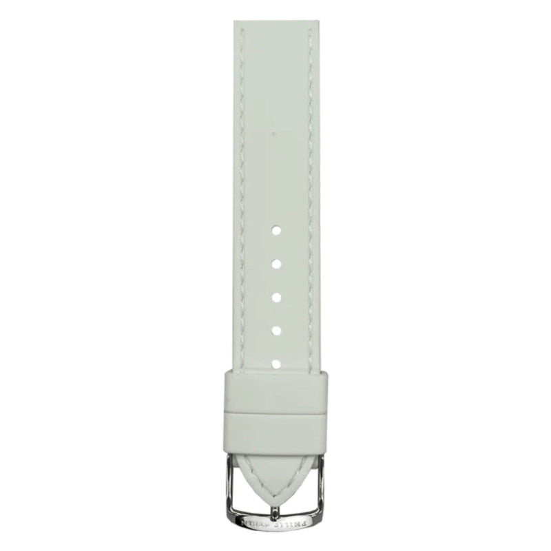 PHILIP STEIN Signature White Stitched Silicone Strap Size 1