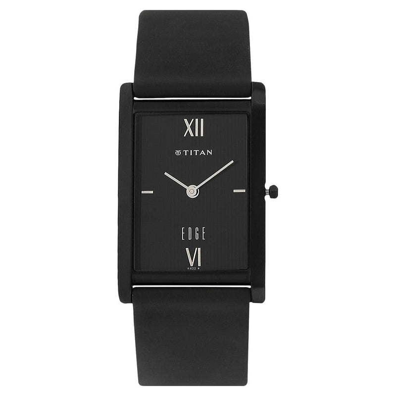 Titan Quartz Analog Black Dial Leather Strap Watch for Men