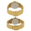 Titan Quartz Analog with Day and Date White Dial Metal Strap Watch for Couple