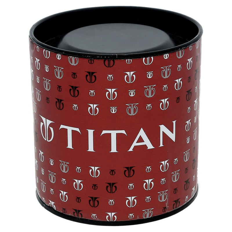 Titan Champagne Dial Analog Stainless Steel Strap Watch for Men