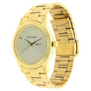 Titan Analog with Day and Date Quartz Champagne Dial Metal Round Stainless Steel Strap watch for Men