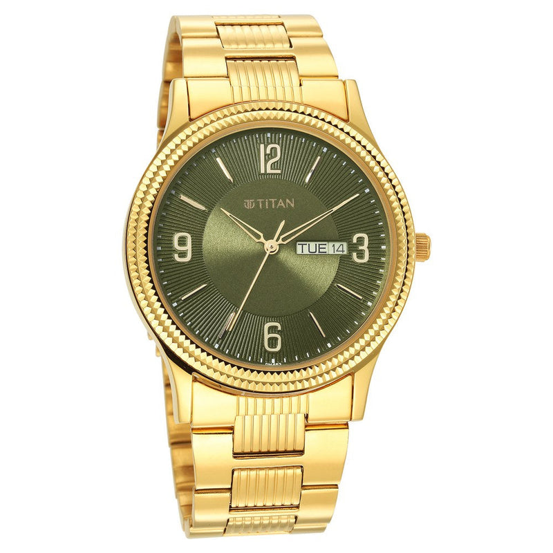 Titan Karishma Green Dial Analog Stainless Steel Strap watch for Men