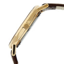 Titan Champagne Dial Analog Leather Strap watch for Men