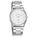 Titan Quartz Analog Silver Dial Stainless Steel Strap Watch for Men