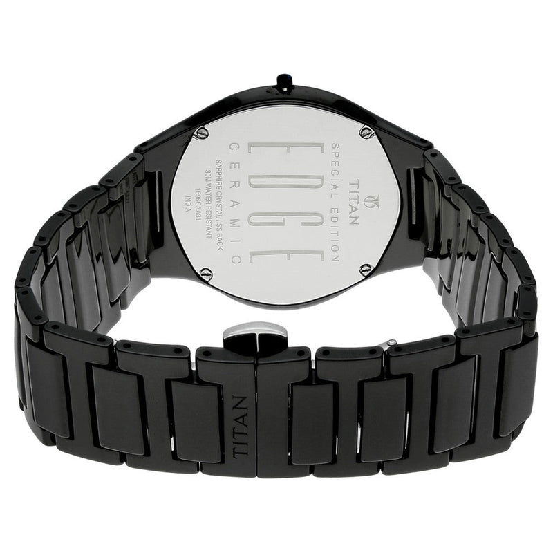 Titan Edge Ceramic Black Dial Analog Ceramic Strap watch for Men