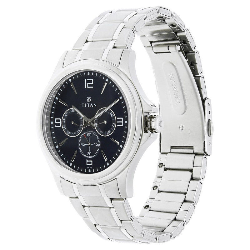 Titan Blue Dial Multi Stainless Steel Strap watch for Men