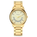 Titan Lagan Yellow Dial Analog Metal Strap Watch for Men