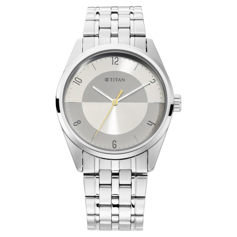 Titan Workwear Grey Dial Analog Metal Strap watch for Men