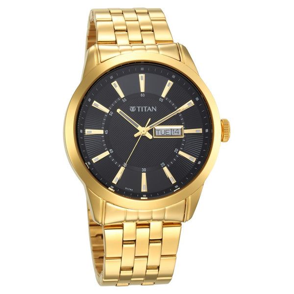 Titan Regalia Opulent Champagne Dial Analog Stainless Steel Strap watch for Men