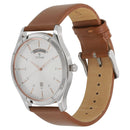 Titan On Trend White Dial Analog with Day and Date Leather Strap watch for Men