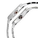 Titan Quartz Analog with Day and Date Silver Dial Stainless Steel Strap Watch for Couple