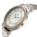 Titan Quartz Analog with Date Silver Dial Stainless Steel Strap Watch for Couple