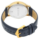 Titan Lagan Blue Dial Analog with Day and Date Leather Strap Watch for Men