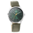 Titan Workwear Green Dial Analog Leather Strap Watch for Men