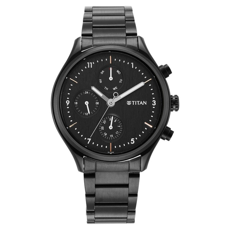 Titan Neo Black Dial Multi Stainless Steel Strap watch for Men