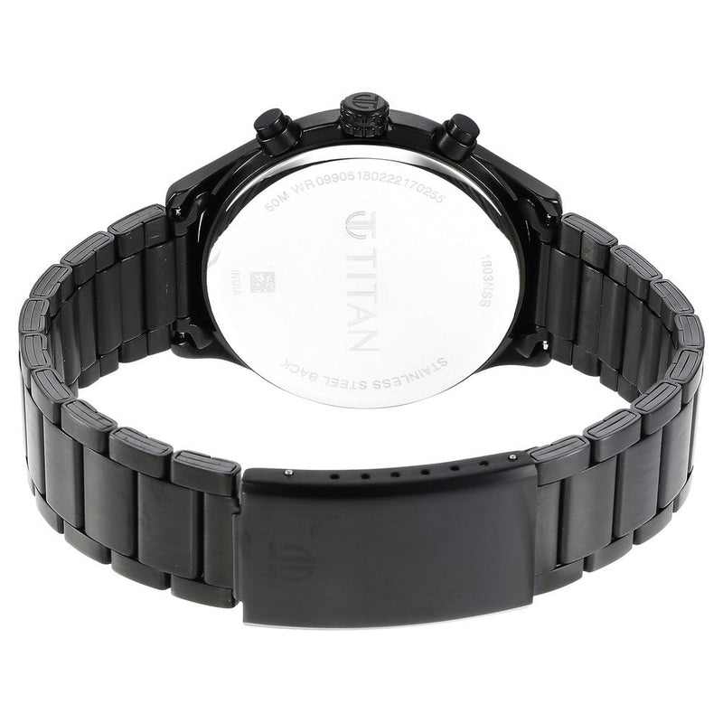 Titan Neo Black Dial Multi Stainless Steel Strap watch for Men