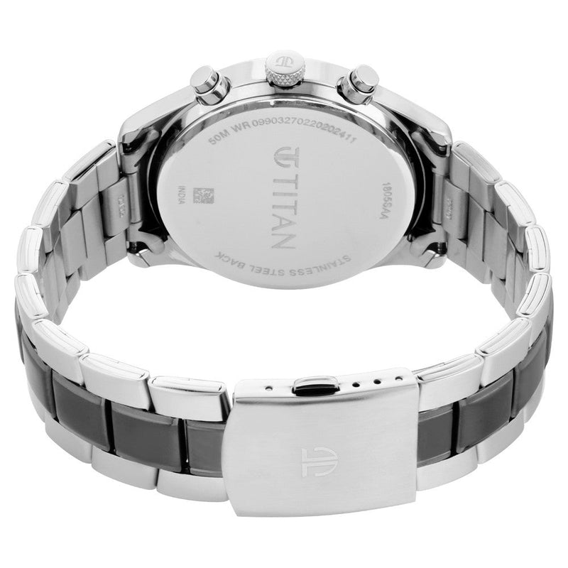 Titan Workwear Anthracite Dial Multi Metal Strap watch for Men