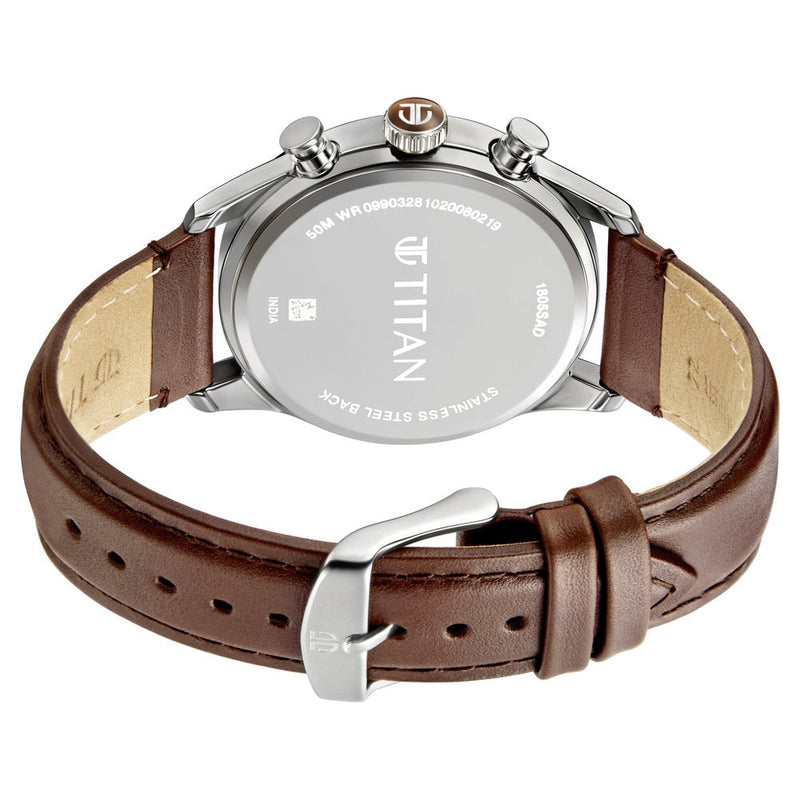 Titan Quartz Analog Leather Strap Watch for Men